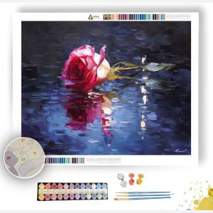 ROSE IN RAIN - Paint by Numbers Full Kit