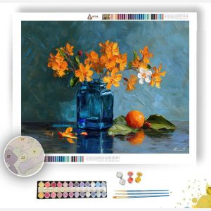 BLUE GLASS VASE - Paint by Numbers Full Kit