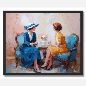 BLUE SALON TEA - FRAMED