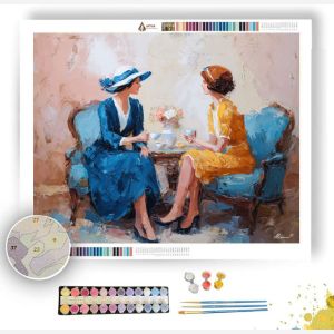 BLUE SALON TEA - Paint by Numbers Full Kit