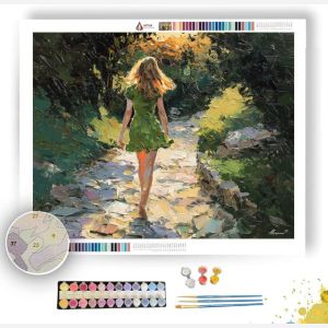 GIRL IN GREEN DRESS - Paint by Numbers Full Kit