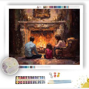 FIREPLACE GLOW - Paint by Numbers Full Kit