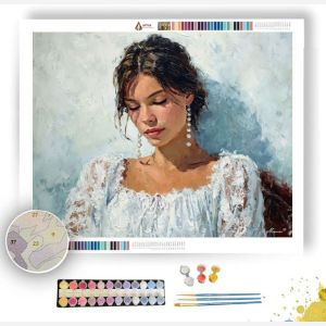 PORTRAIT WITH PEARLS - Paint by Numbers Full Kit