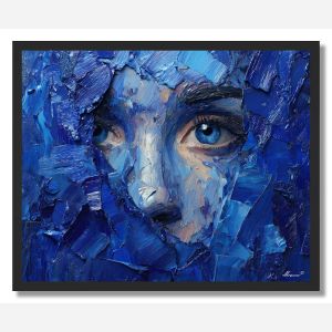PORTRAIT IN BLUE - FRAMED