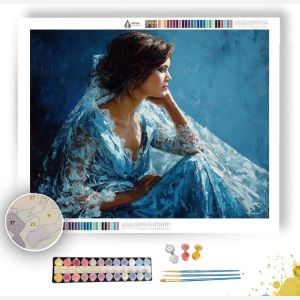 BLUE GOWN PORTRAIT - Paint by Numbers Full Kit