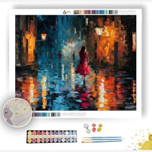 RAINDROPS ON COBBLESTONE - Paint by Numbers Full Kit