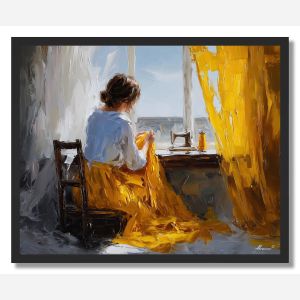 GOLD CURTAINS - FRAMED