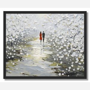 WALK IN SPRING BLOSSOM - FRAMED