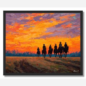SUNSET TROTTING PATH - FRAMED