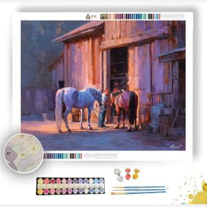 STABLE YARD MORNING - Paint by Numbers Full Kit