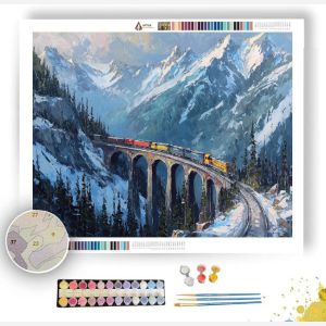 MOUNTAIN RAIL CROSSING - Paint by Numbers Full Kit