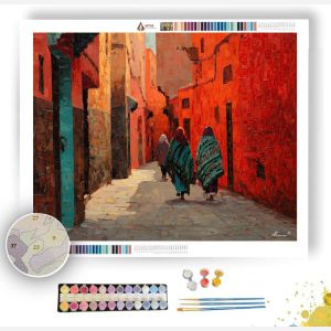 MARRAKECH RED STREET - Paint by Numbers Full Kit