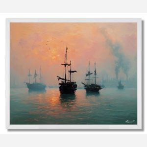 HONG KONG HARBOUR 1900 - FRAMED