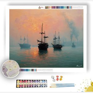 HONG KONG HARBOUR 1900 - Paint by Numbers Full Kit
