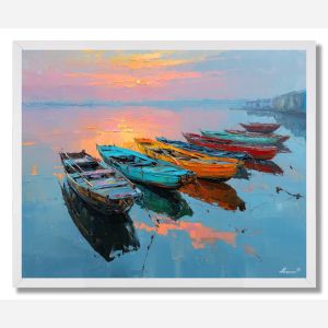 FISHING PORT MORNING - FRAMED