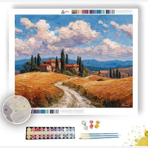 TUSCAN HILLSIDE WALK - Paint by Numbers Full Kit