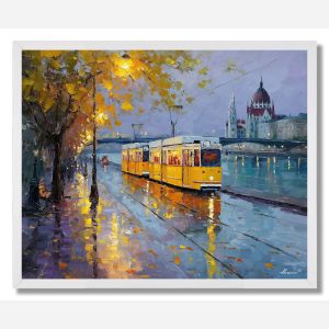 BUDAPEST RIVER STREET - FRAMED