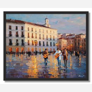 MADRID EVENING STROLL - FRAMED