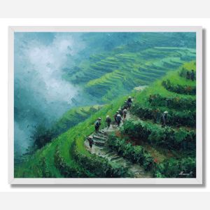 CHINESE RICE TERRACES - FRAMED