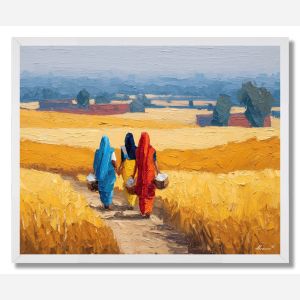 INDIAN COUNTRYSIDE MORNING - FRAMED