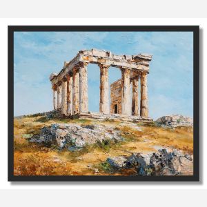 GREEK HILLTOP RUINS - FRAMED