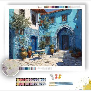 TURKISH BLUE COURTYARD - Paint by Numbers Full Kit