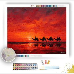 CARAVAN AT SUNSET - Paint by Numbers Full Kit