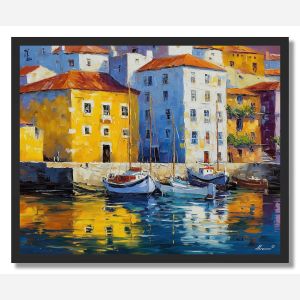 LISBON DOCKS - FRAMED