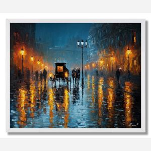 CARRIAGE IN RAIN - FRAMED