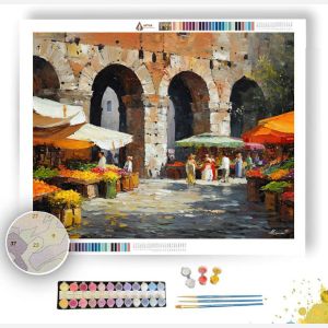 ROME MARKET SQUARE - Paint by Numbers Full Kit