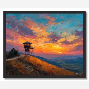 HILLTOP RAIL LOOKOUT - FRAMED