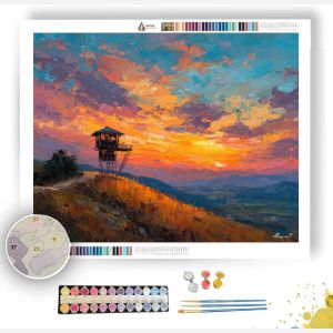 HILLTOP RAIL LOOKOUT - Paint by Numbers Full Kit