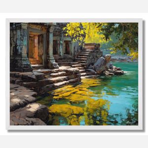 CAMBODIAN RIVER SHRINE - FRAMED
