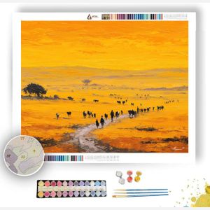 KENYAN SAVANNA ROAD - Paint by Numbers Full Kit