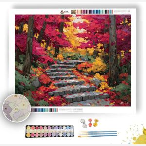 AUTUMN PATH TOGETHER - Paint by Numbers Full Kit