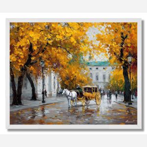 VIENNA MORNING CARRIAGE - FRAMED