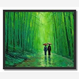 JAPANESE BAMBOO PATH - FRAMED