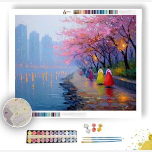 SEOUL HAN RIVER WALK - Paint by Numbers Full Kit