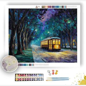 STREETCAR AT TWILIGHT - Paint by Numbers Full Kit