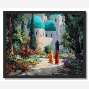 MOSQUE GARDEN PATH - FRAMED