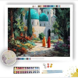 MOSQUE GARDEN PATH - Paint by Numbers Full Kit