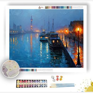 SHANGHAI RIVER LIGHT - Paint by Numbers Full Kit