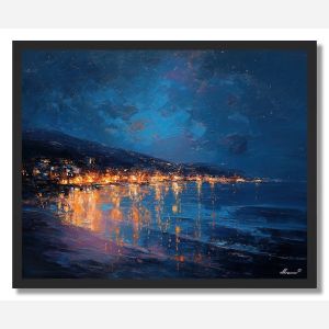 COAST AT NIGHT - FRAMED