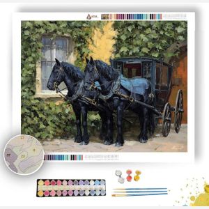 CARRIAGE AT GATE - Paint by Numbers Full Kit
