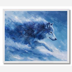 SAPPHIRE WIND WOLF - FRAMED