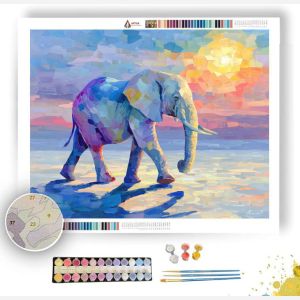 CRYSTAL DESERT ELEPHANT - Paint by Numbers Full Kit