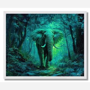 FANTASY FOREST ELEPHANT - FRAMED