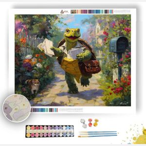 TURTLE POSTMAN DELIVERS MAIL - Paint by Numbers Full Kit