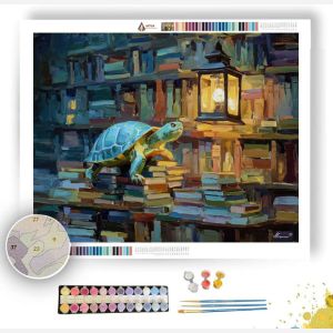THE BOOKSTORE TURTLE - Paint by Numbers Full Kit