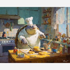TURTLE CHEF AT WORK